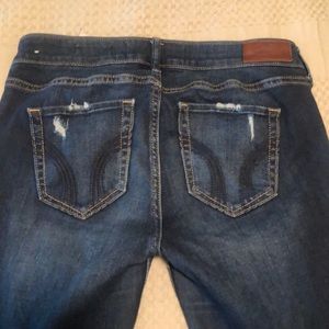 Hollister low rise distressed super skinny jeans